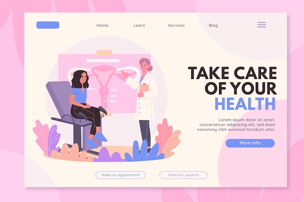 Gynecology checkup - landing page