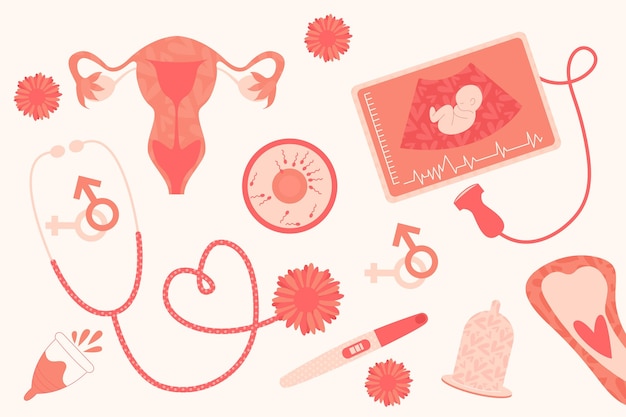 Free Vector gynecology concept illustration