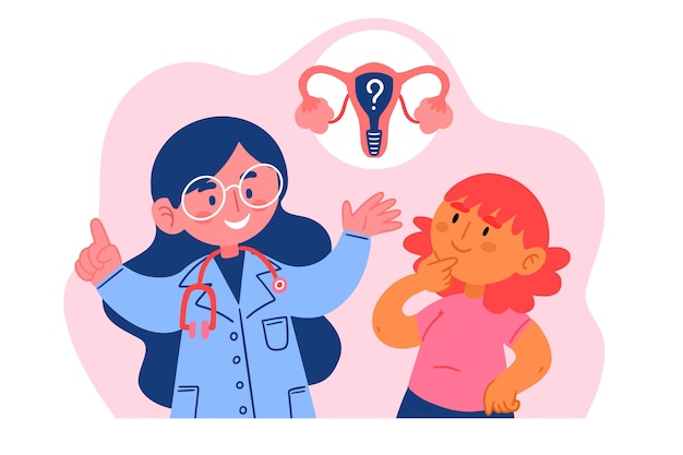 Gynecology consultation illustration concept