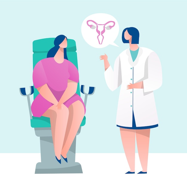 Gynecology consultation illustration