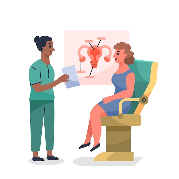 Gynecology consultation illustration