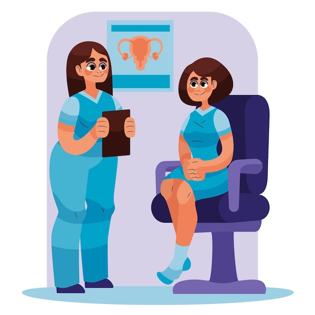 Gynecology consultation illustration