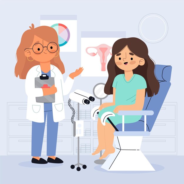 Gynecology consultation illustration