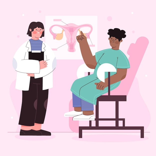 Gynecology consultation illustration