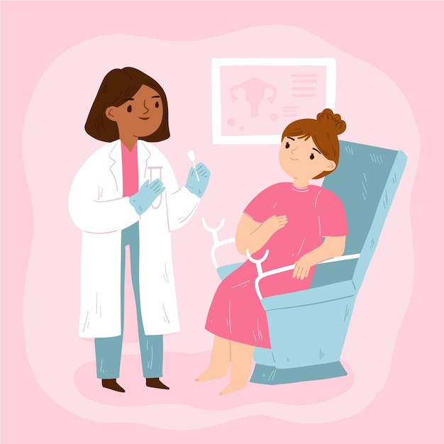 Gynecology consultation illustration