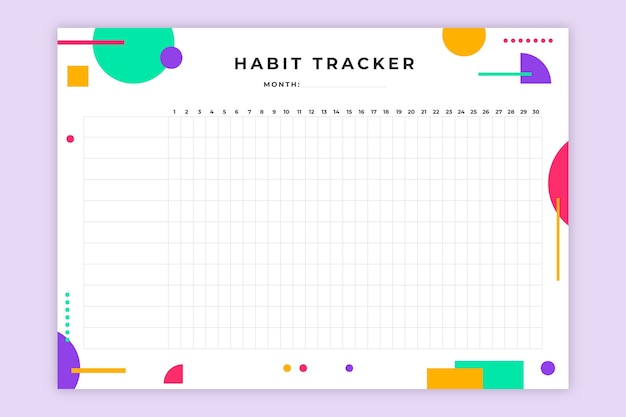 Habit tracker template