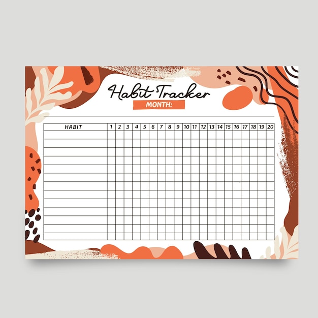 Habit tracker template