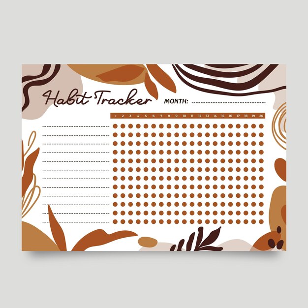 Habit tracker template