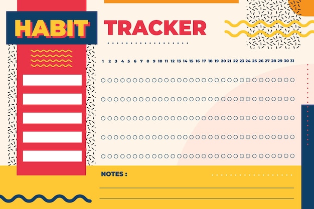 Habit tracker template