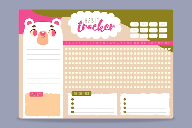 Habit tracker template