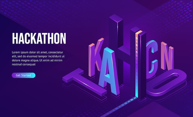 Hackathon isometric landing, software development