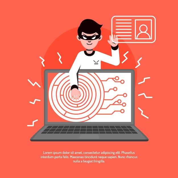 Free Vector hacker activity illustrated