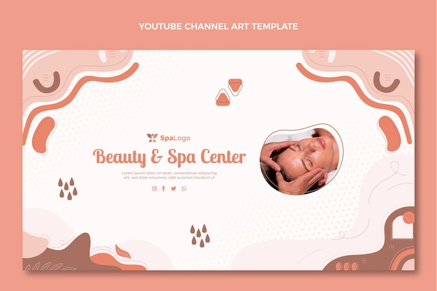 Free Vector had drawn texture spa youtube channel art