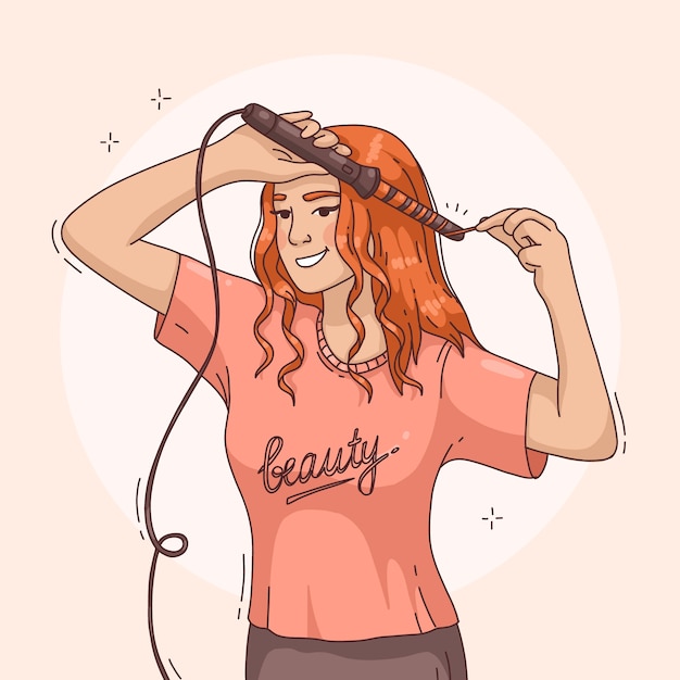 Free Vector hair care illustration