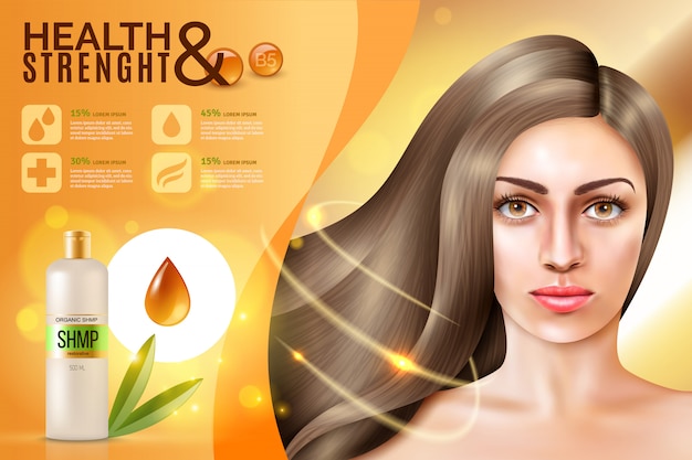 Free Vector hair cosmetics background