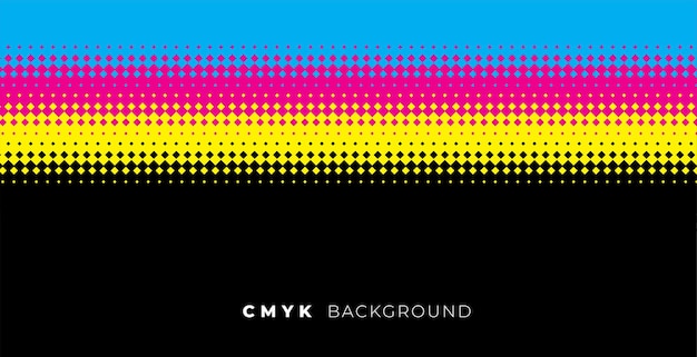 Halftone background with cmyk colors