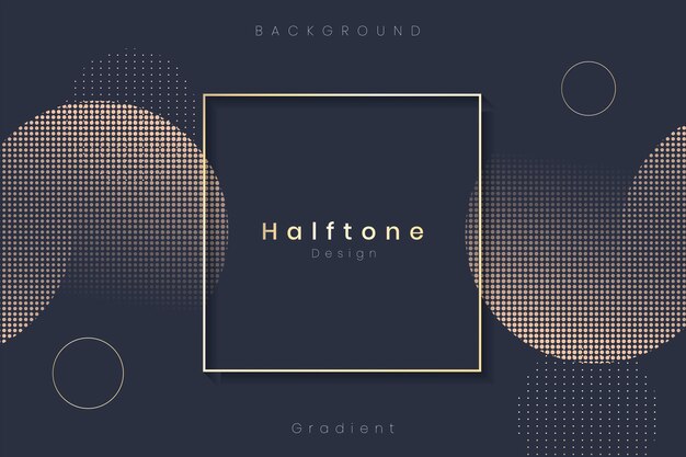 Halftone circle background frame