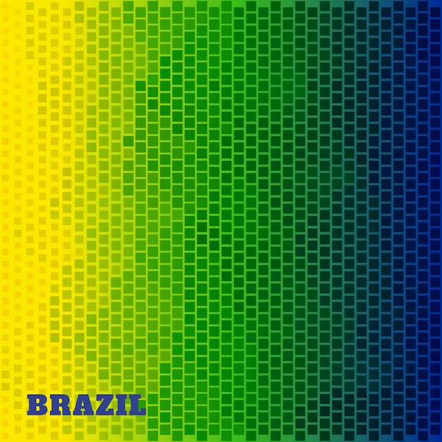 Halftone design in colors of brazil