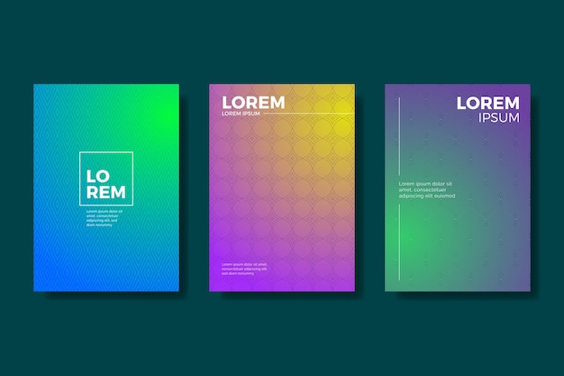 Halftone gradient cover collection