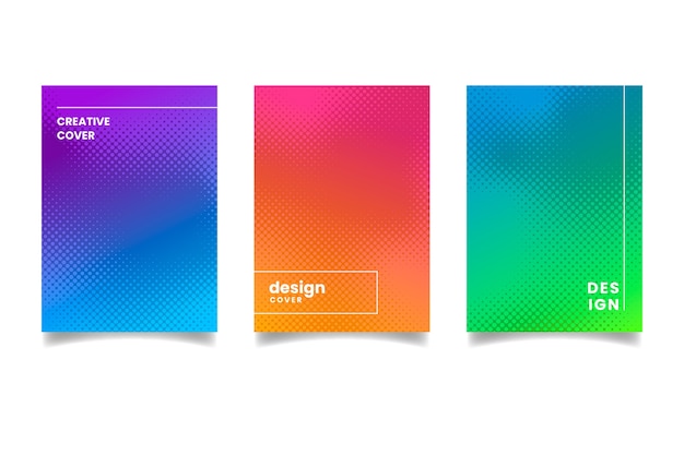 Halftone gradient cover collection