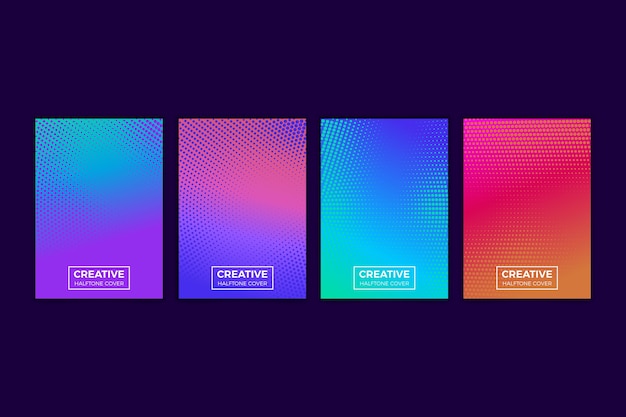 Halftone gradient cover collection