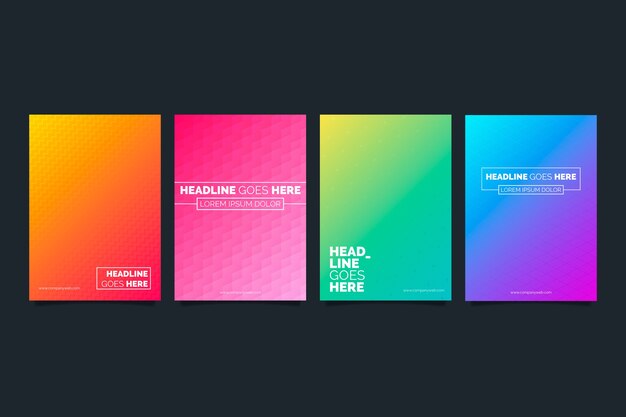 Halftone gradient cover collection