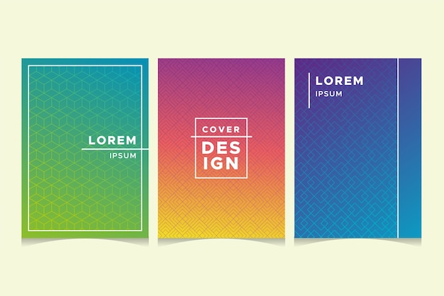 Halftone gradient cover collection