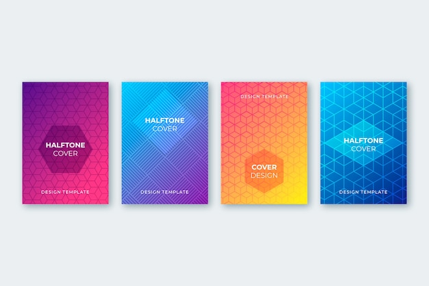 Halftone gradient cover collection