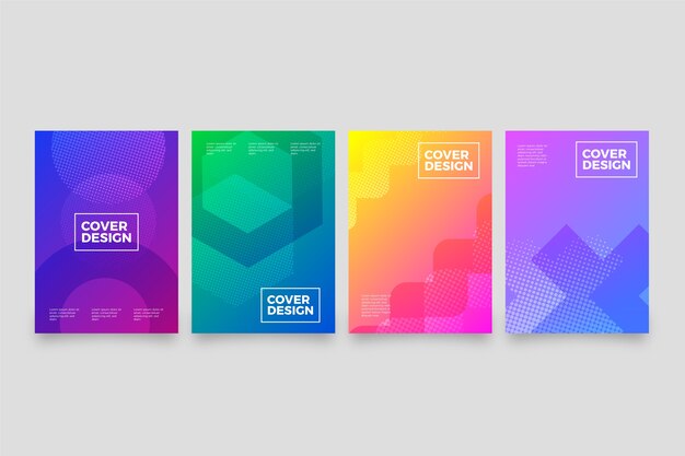 Halftone gradient cover collection