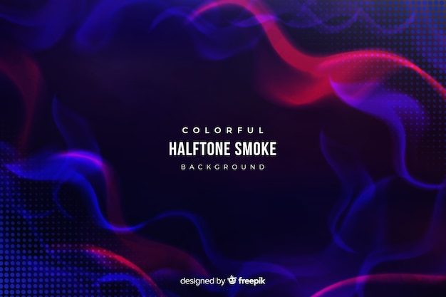 Halftone smoke background