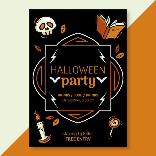 Halloween a5 flyer template