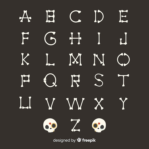 Halloween alphabet design