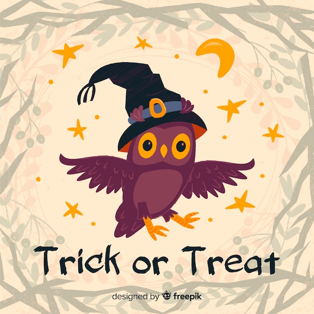 Free Vector halloween background in flat design