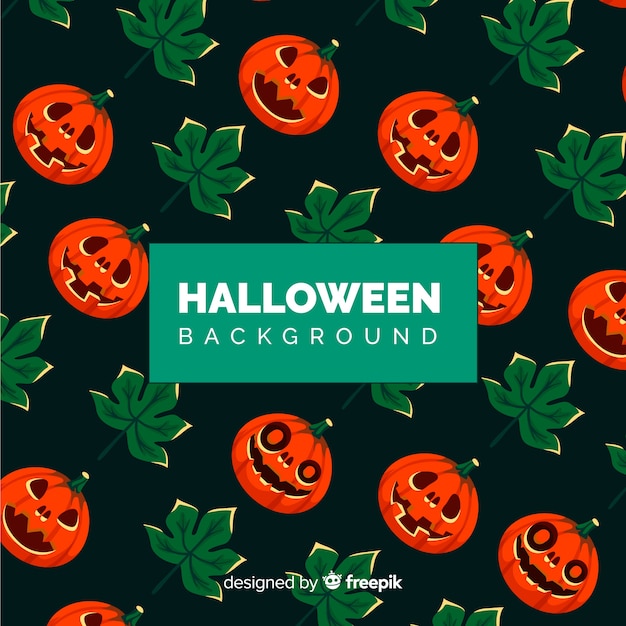 Halloween background pattern in flat desing