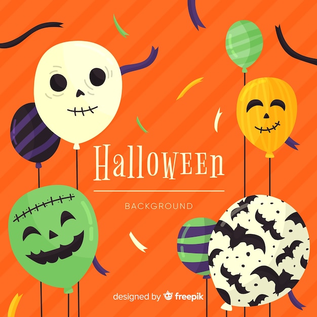 Halloween background with balloons