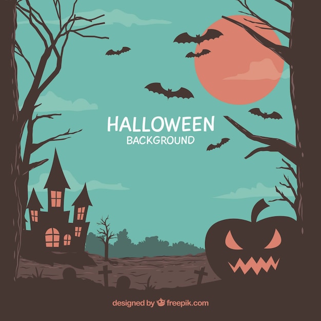 Halloween background with creepy style