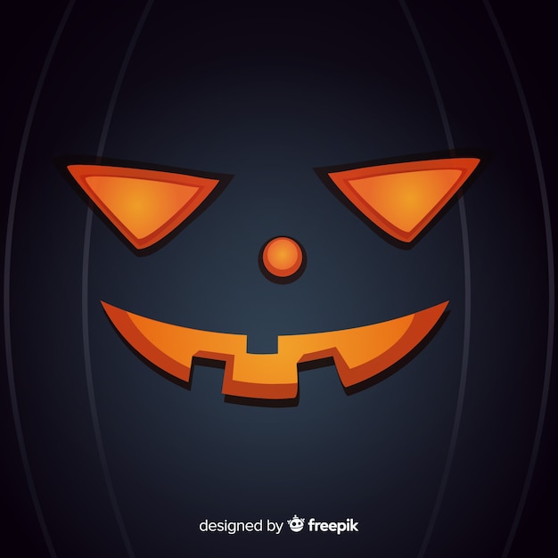 Free Vector halloween background with pumpkin face