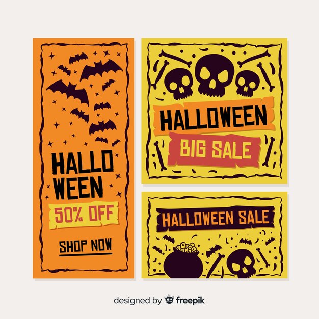 Halloween banner web template