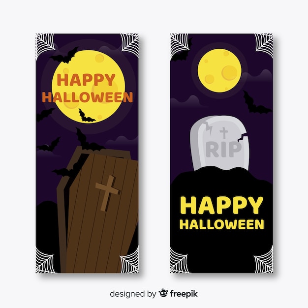 Free Vector halloween banners