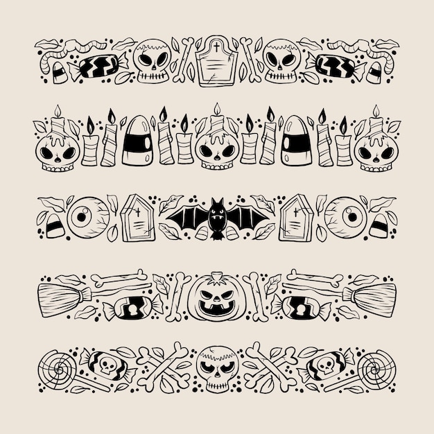 Halloween border collection concept