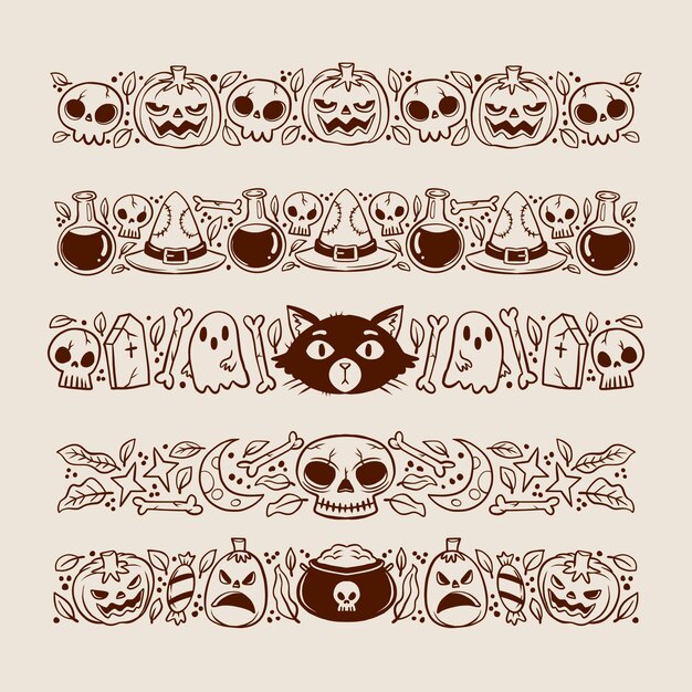 Halloween border collection