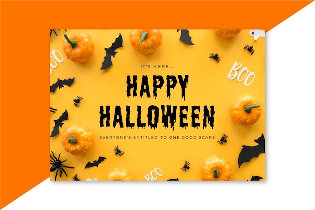 Halloween card template