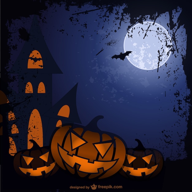 Free Vector halloween cartoon background