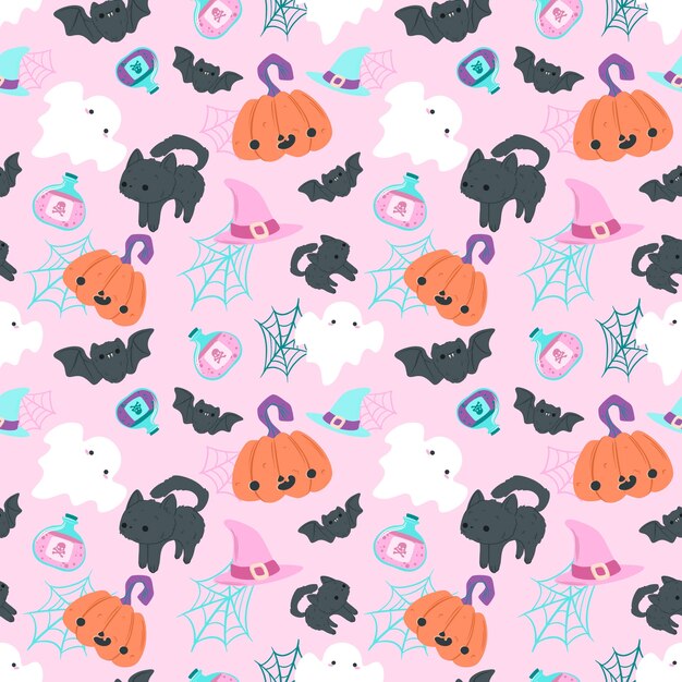 Halloween celebration pastel pattern background