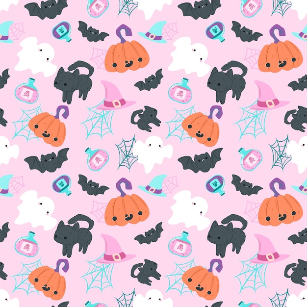 Halloween celebration pastel pattern background