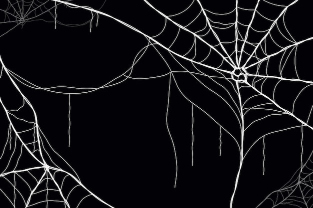 Free Vector halloween cobweb background