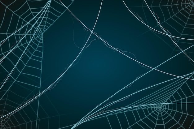 Free Vector halloween cobweb background