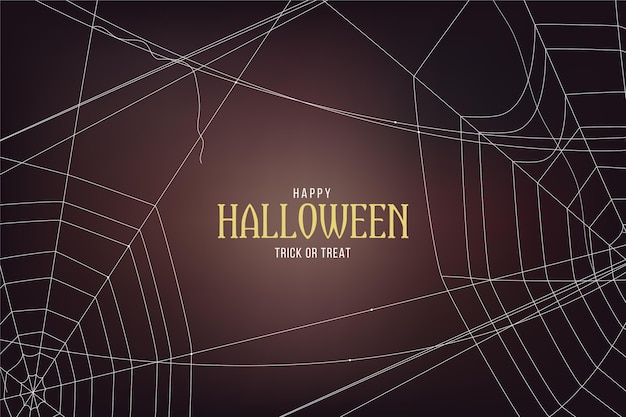 Free Vector halloween cobweb background