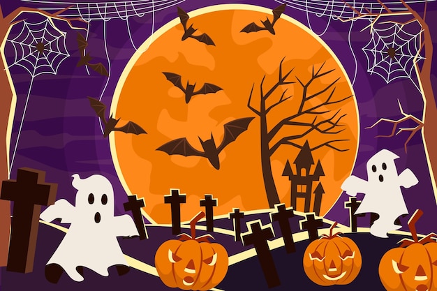 Free Vector halloween cobweb background