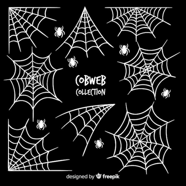 Free vector halloween cobweb collection